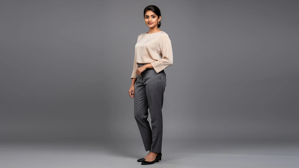 Women's business casual outfit for US visa interview